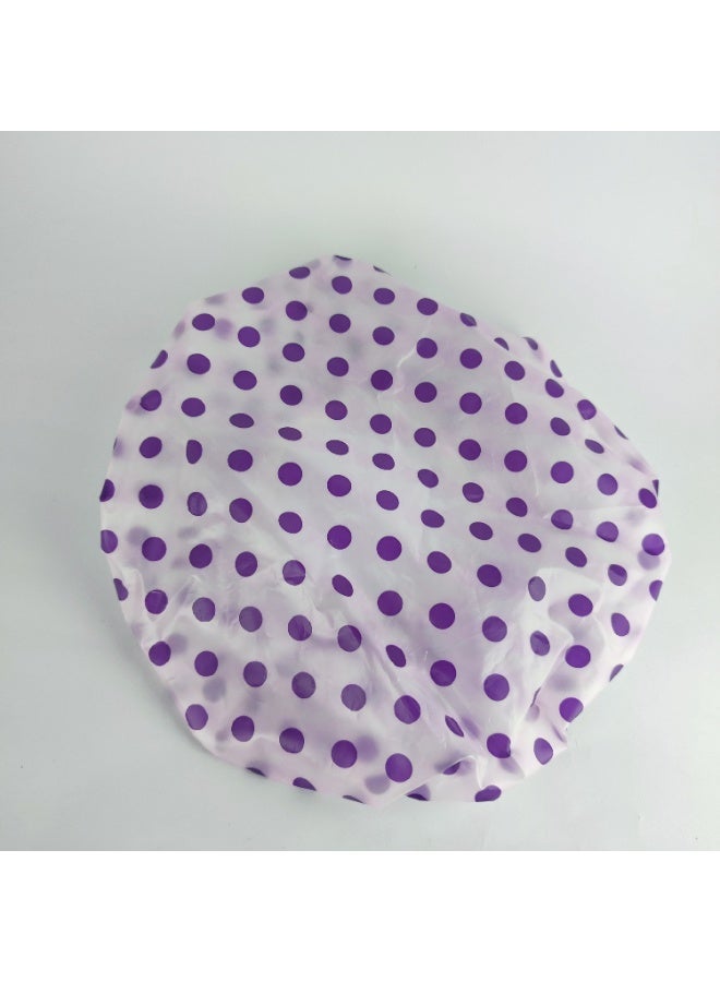 Four-Pack Water-Resistant Shower Hair Bonnet – Protects Hair from Water & Moisture - Image 3