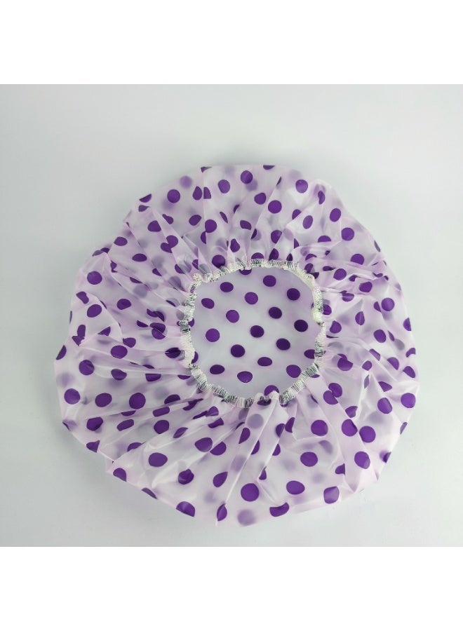 Four-Pack Water-Resistant Shower Hair Bonnet – Protects Hair from Water & Moisture - Image 2