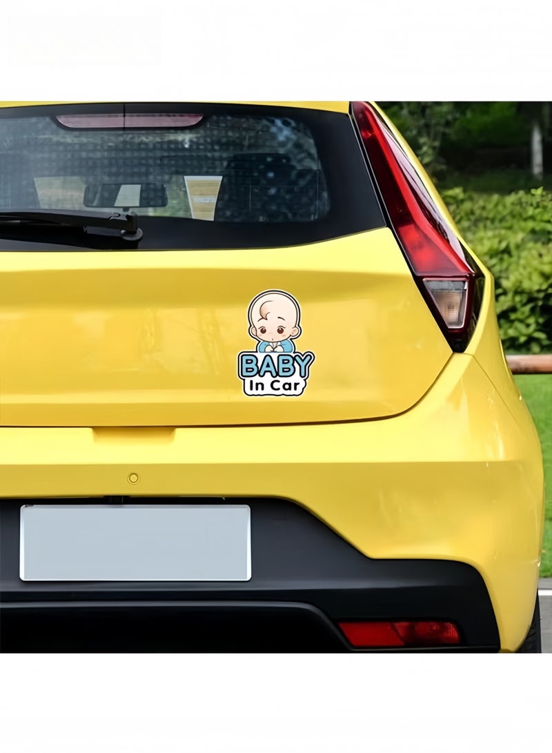 2 Pcs Baby in Car Stickers Sign and Decal for Girl, Baby Car Sticker, Removable Safety Sticker Notice Board, Cute Baby Window Car Sticker, on Board Stickers(Boy Style) - Image 5