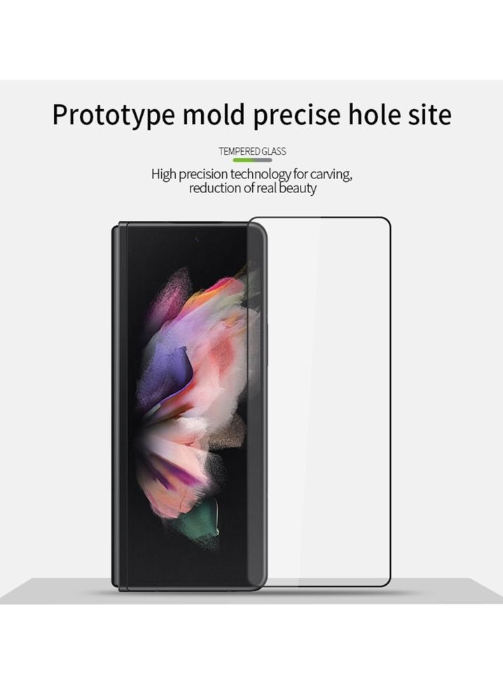 PINWUYO Screen Protector For Samsung Galaxy Z Fold4 PINWUYO 9H 2.5D Full Screen Tempered Glass Film(Black) - Image 2