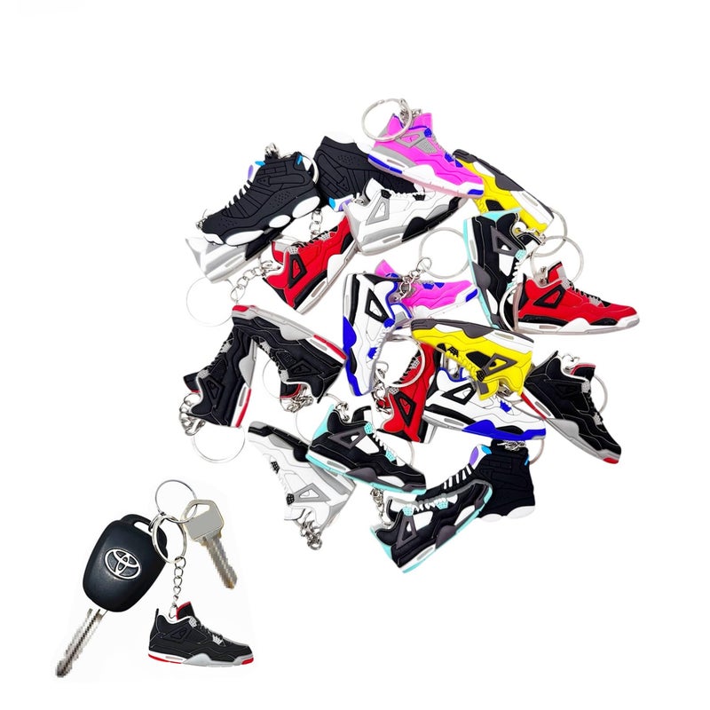 TSY TOOL 30 Pcs of Random Mini Retro Sneaker Keychains â€“ Shoe Key Chains for Goodie Bags, Collectors, Sneakerhead - Image 1