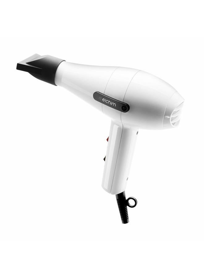 ELCHIM Classic 2001 Hair Dryer: Light 1875 Watt Quick Dry Professional Salon Blow Dryer - White - Image 3