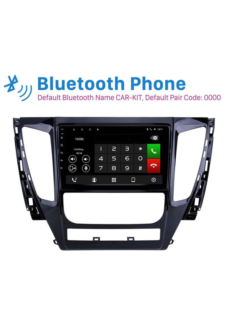 Android Car Stereo for Mitsubishi Montero Sport 2015 To 2021 4GB RAM 64GB ROM MirrorLink WiFi BT, 9 Inch 2.5D IPS Touch Screen with Backup Camera Included (4+64G With Apple Carplay) - Image 2