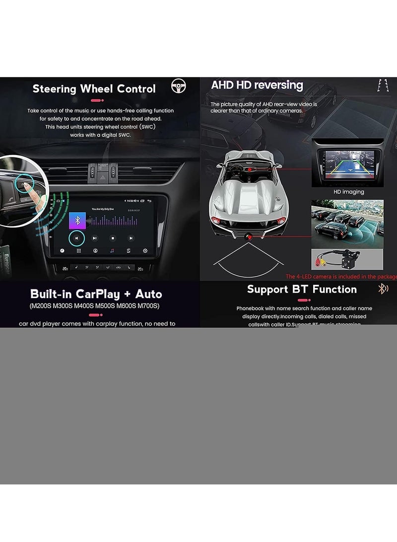 Android Car Stereo for Mitsubishi Montero Sport 2015 To 2021 4GB RAM 64GB ROM MirrorLink WiFi BT, 9 Inch 2.5D IPS Touch Screen with Backup Camera Included (4+64G With Apple Carplay) - Image 5