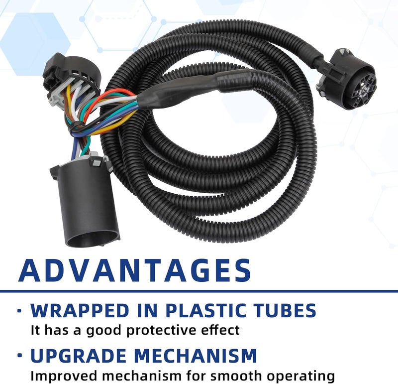 MITZONE 7-Foot 7-Pin Truck Bed Trailer Wiring Plug Harness Extension for Ford F-Series - Image 4