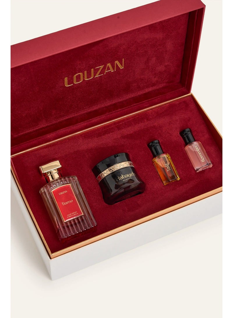 لوزان مجموعة عطور لوزان إمبريال للجنسين من 4 عطور – تيامو، حبايب، رمان وطائف | روائح زهرية ومسكية وخشبية وعنبرية - Image 1