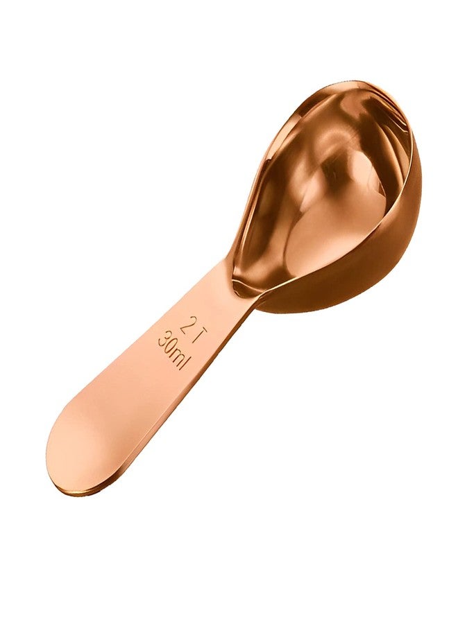 ITXIYC Measuring Spoon Coffee Scoop 2 Tablespoon Reusable 18/8 Stainless Steel Titanium plating Good Size For Coffee Canister Easy To Storage(Rose Golden 1 Set) - Image 1