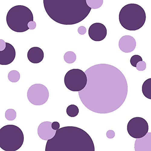 Create-A-Mural Polka Dot Wall Decals Girls Room Wall Decor Stickers, Wall Dots, Vinyl Circle Peel & Stick DIY Bedroom, Playroom, Kids Room, Baby Nursery Toddler to Teen Bedroom Decoration (Dark & Light Purple) - Image 5