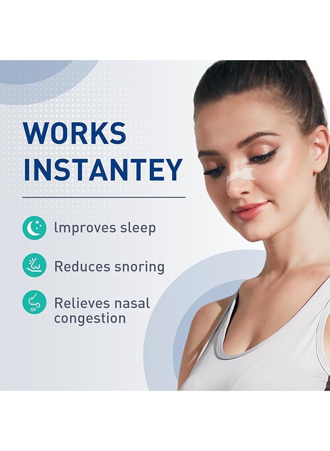 Breathe Right Nasal Strips, Extra Strength, Clear Nasal Strips, For Sensitive Skin, Help Stop Snoring, Drug-Free Snoring Solution & Nasal Congestion Relief Caused By Colds & Allergies, 26 Counts Strips - Image 4