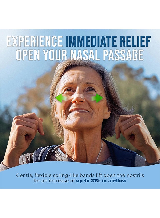 Breathe Right Nasal Strips, Extra Strength, Clear Nasal Strips, For Sensitive Skin, Help Stop Snoring, Drug-Free Snoring Solution & Nasal Congestion Relief Caused By Colds & Allergies, 26 Counts Strips - Image 5