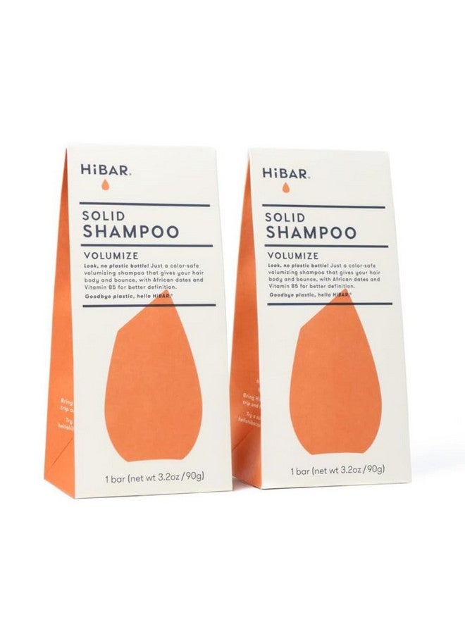 HiBAR Volumize Shampoo Bar 2Pack Specifically Formulated For Fine Thin Or Lifeless Hair Made With Rice Water 100% Vegan Salonquality Tsaapproved & Travel Friendly - Image 1