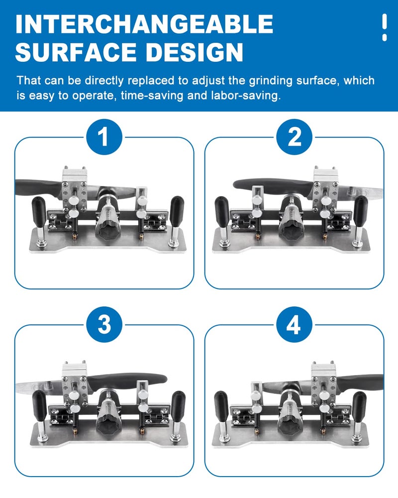 MSFULLSEA Knife Beveling Jig Belt Grinder Knife Jig 9.8in Long 85°~ 180°Adjustable Knife Sharpener (Type B) - Image 2