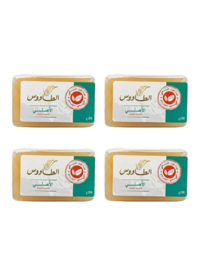 صابون الطاووس الطبيعي الأصلي 120 جرام 4 قطع