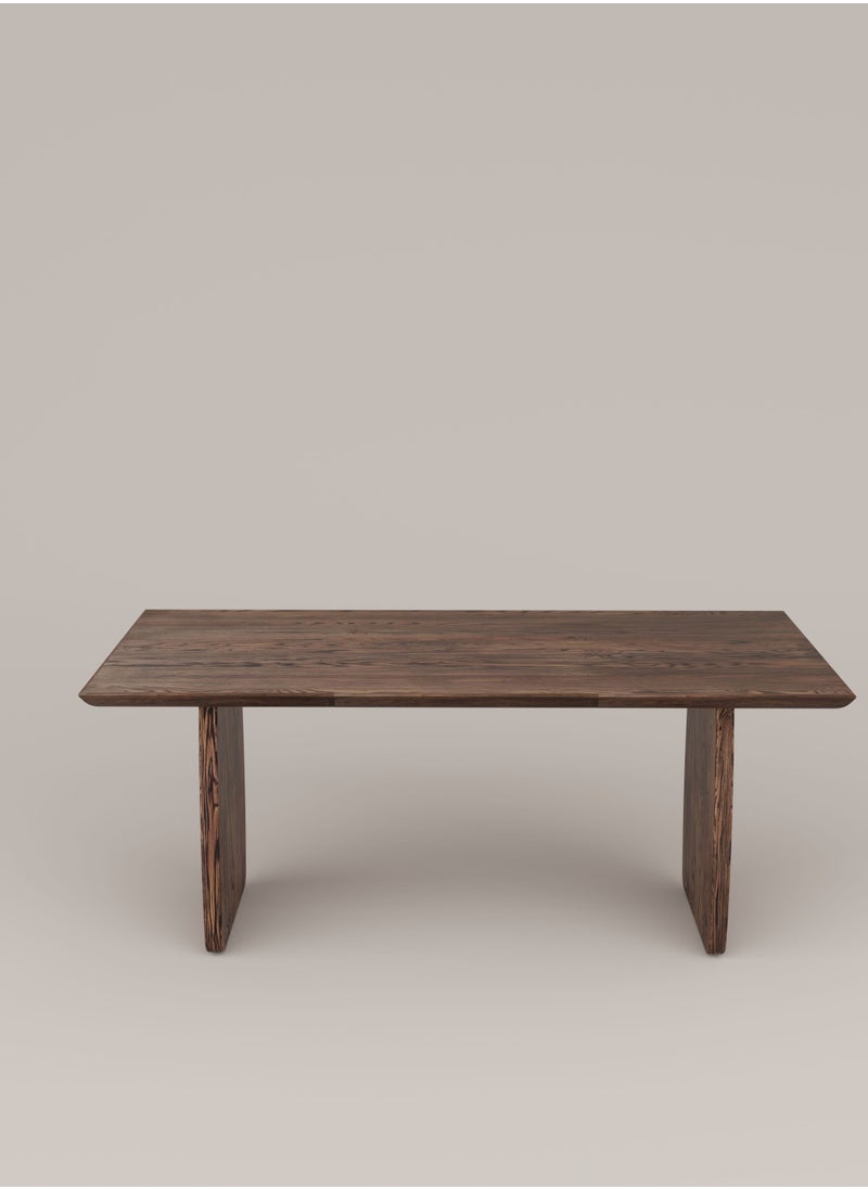 Slab House Edge Collection - Solid Oak Timber 4-6 Seater Table  - Image 1