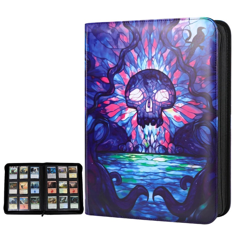 Katomula 360 Pockets Card Binder, MTG Card Binder, Double Sided Card Collection Album Folder with 20 Pages, Side-Loading Card Holder for MTG, TCG, Trading Card, Sports Cards-Swamp - Image 1