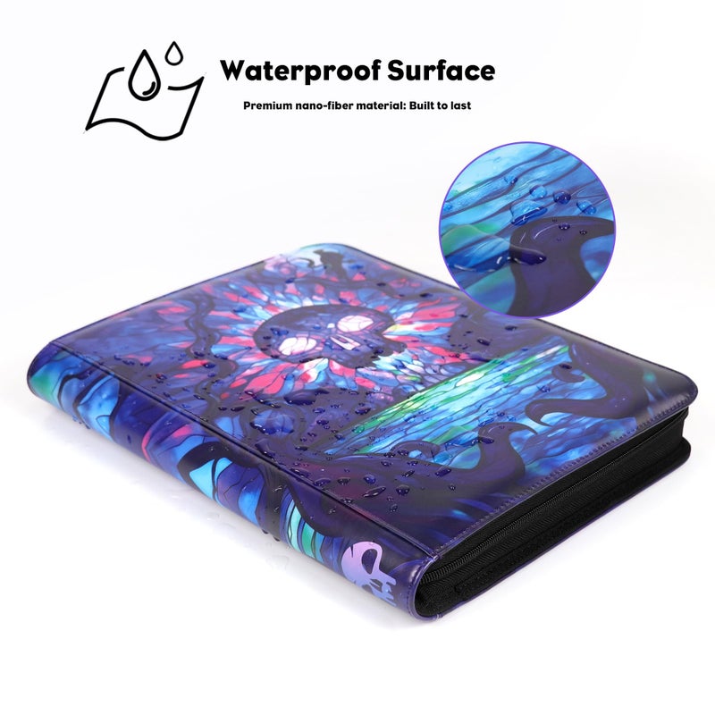 Katomula 360 Pockets Card Binder, MTG Card Binder, Double Sided Card Collection Album Folder with 20 Pages, Side-Loading Card Holder for MTG, TCG, Trading Card, Sports Cards-Swamp - Image 2