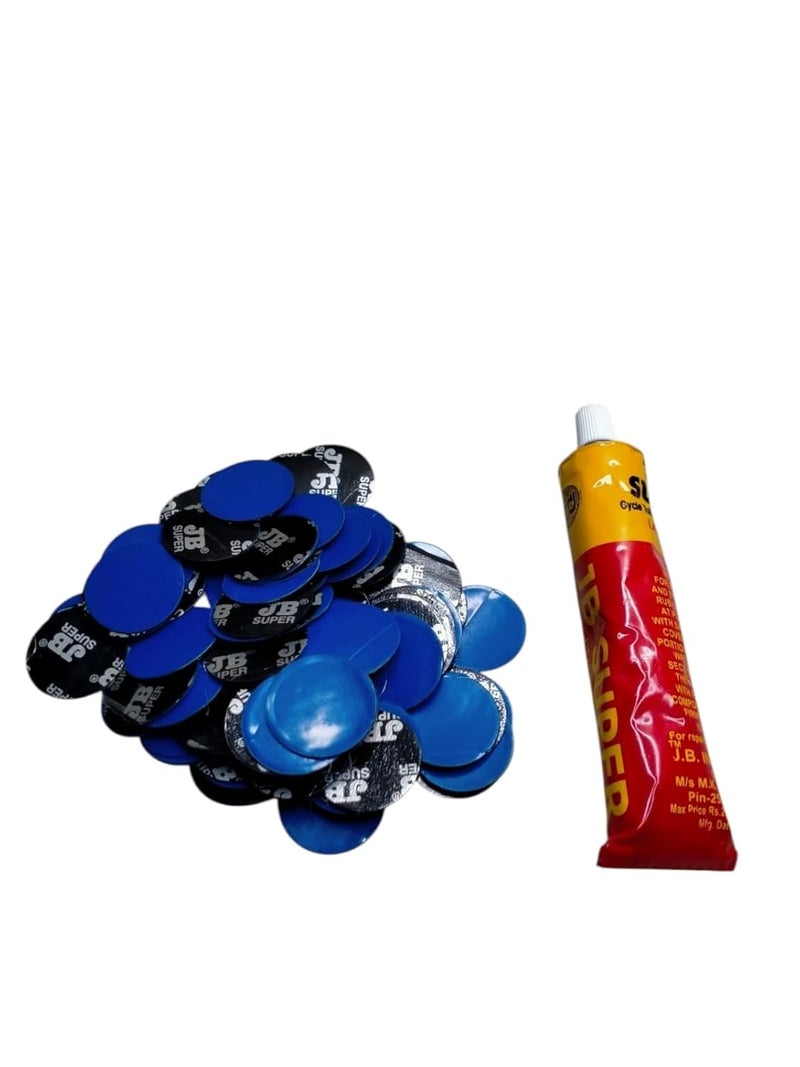 CYIDER Cycle Puncture Repair Kit – 50 Round Patches (2.5cm) with 50ml Solution Tube | Bike Tire Tube Puncture Patch Kit for Bicycles, Rickshaws & Two-Wheelers - Image 5