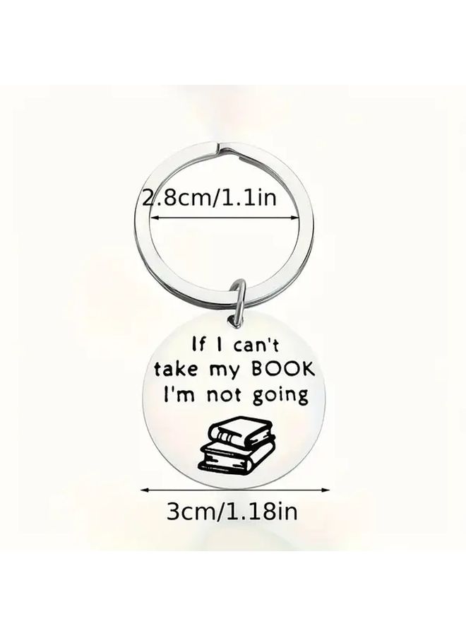Silvery Bookworm Keychains With Book Themed Phrases And Bookmarks Like Tag Stainless Book Key Charms For Bibliophiles Writers Librarians Funny Book Lover Gifts Durable Bookish - Image 3