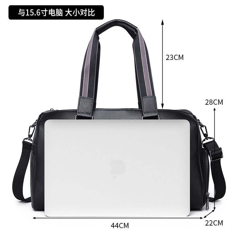 High-End Business Casual Soft Leather Luggage Bag Large Capacity Outdoor Travel Bag Single Shoulder Genuine Leather Men'S Travel Bag - Image 5