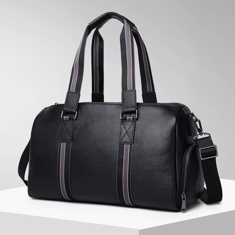 High-End Business Casual Soft Leather Luggage Bag Large Capacity Outdoor Travel Bag Single Shoulder Genuine Leather Men'S Travel Bag - Image 1