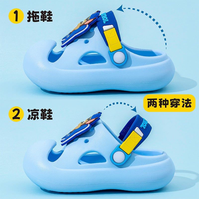 New Wangwang Team Children'S Slippers Baotou Boys And Girls Baby Non-Slip Soft Sole Middle Children'S Sandals - Image 4