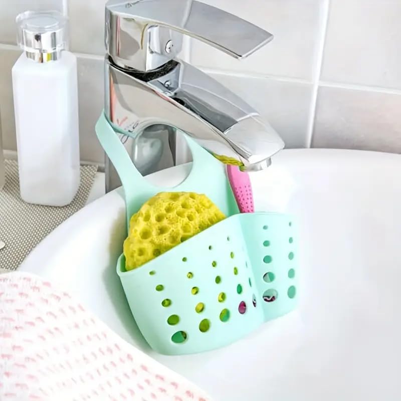 iDream Sink Soap Sponge Holder - Adjustable Strap, Water-Draining Design, Durable & Flexible, Fits Any Faucet - Ideal for Kitchen & Bathroom Organization (Pack of 2) - Image 3