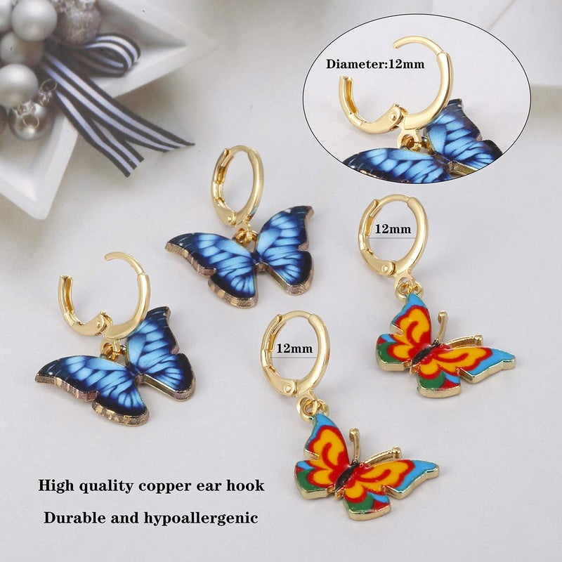 AIDSOTOU Girls Hypoallergenic Huggie Hoop Earrings with Charm Small Dangle Hoop Earrings Set for Teen Girls (16 Pairs) - Image 5