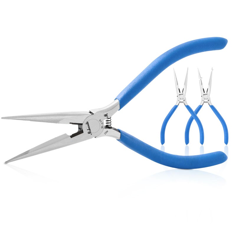 mshandto Needle Nose Pliers Set 3 Pack 65Long Nose Pliers for Wire Bending High Carbon Steel Nose Plier Serrated Jaw Pliers for Jewelry Making Electronics Repair Object Grasping Craft Making - Image 2
