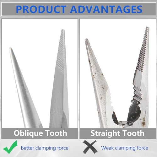 mshandto Needle Nose Pliers Set 3 Pack 65Long Nose Pliers for Wire Bending High Carbon Steel Nose Plier Serrated Jaw Pliers for Jewelry Making Electronics Repair Object Grasping Craft Making - Image 3