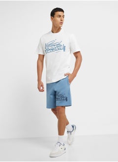 LACOSTE Logo Graphic Crew Neck Short Sleeve T-Shirt  - Image 4