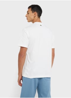 LACOSTE Logo Graphic Crew Neck Short Sleeve T-Shirt  - Image 2