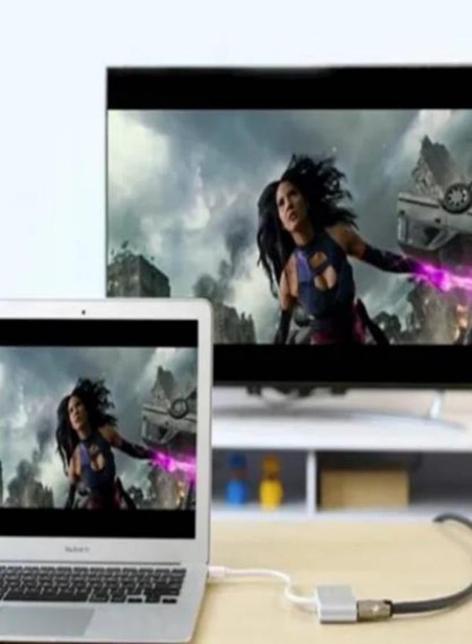 USB C to HDMI VGA Adapter, 2 in 1 USB Type C to VGA HDMI Splitter Converter Adapter for MacBook, Lenovo, Dell, Huawei, Xiaomi, HP computers - Image 5