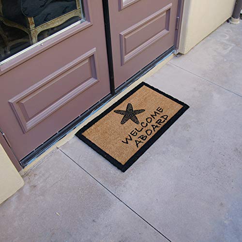Rubber-Cal "Seaside Shell Shack – Welcome Aboard Doormat 15mm X 18" X 30" - Image 5