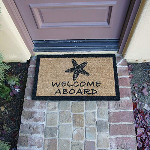 Rubber-Cal "Seaside Shell Shack – Welcome Aboard Doormat 15mm X 18" X 30" - Image 3