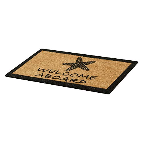 Rubber-Cal "Seaside Shell Shack – Welcome Aboard Doormat 15mm X 18" X 30" - Image 2