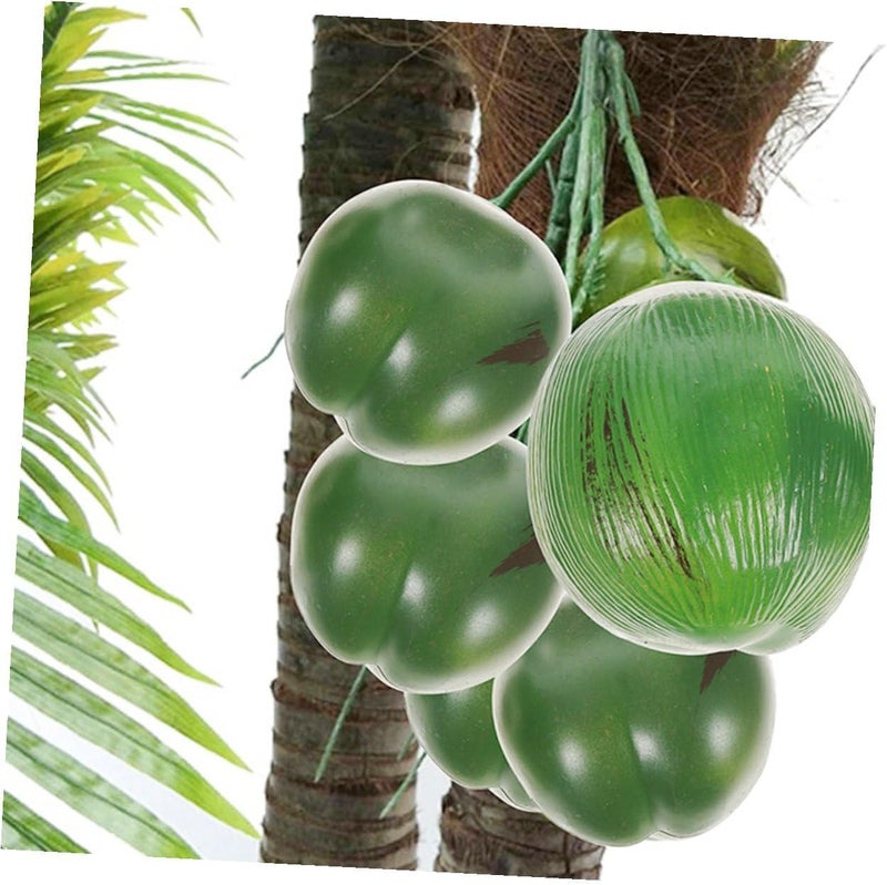 2pcs Artificial Simulated Coconuts Decoration Set Plastic Tropical Party Props Faux Fruit Models Photography and Home Display Accessories - Image 5