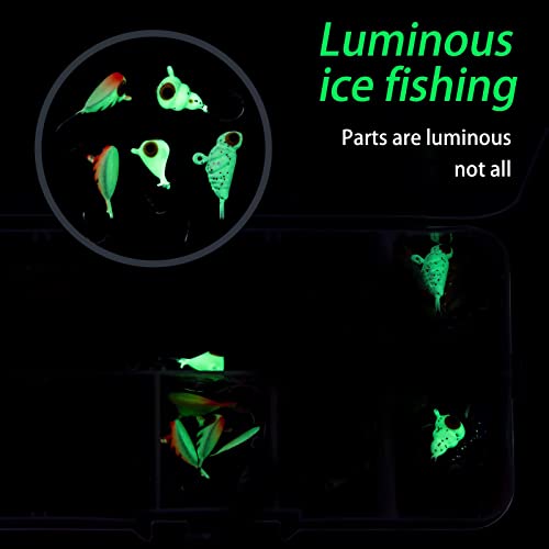THKFISH Ice Fishing Jigs Kit Ice Fishing Lures for Walleye Perch Jigs Heads for Ice Fishing Gear Tackle Panfish Crappie Jigs 31Pcs - Image 3