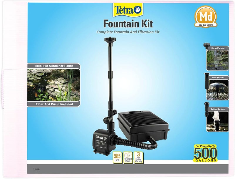 Tetra Pond Filtration Fountain Kit Includes 3 Fountain Attachments - Image 1