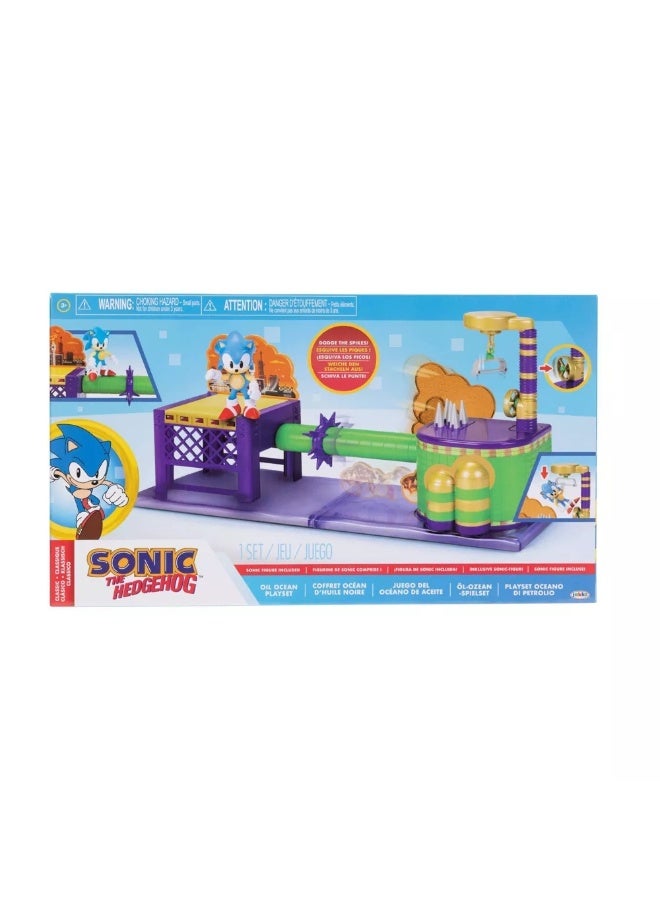 SONIC Classic Sonic The Hedgehog Oil Ocean Playset (9 Pieces) - Image 2