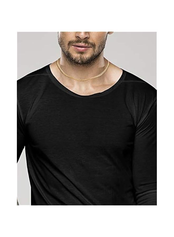 Arabest Solid 18K Gold Over 925 Sterling Silver Italian 5mm Diamond-Cut Cuban Link Curb Chain Necklace for Women Men, Made in Italy - Image 3