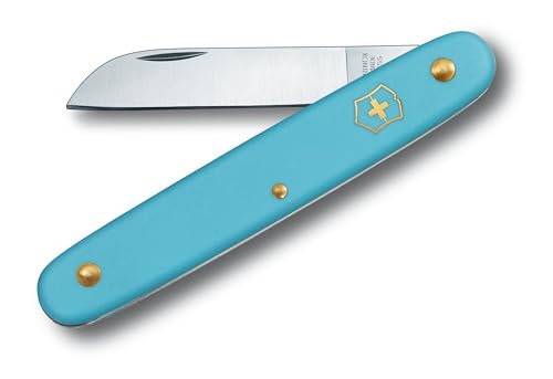 Victorinox Garden Floral Knife, Swiss Made, Straight Blade, Stainless Steel, Ice Blue - Image 1