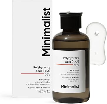 Minimalist PHA 3 Alcohol Free Face Toner 150 ml Pore Tightening Mild Exfoliation For Oily Acne Prone Sensitive Normal Skin Transparent 150 ml Pack of 1 - Image 1