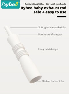 Bybeo 10 Pcs Baby Colic and Gas Relief, Constipation Relief for Newborn, Infant Gas and Colic Reliever Rod Tool, Baby Gas Passer, Instant Natural Solution, BPA Free,White  - Image 4