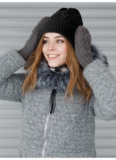 Giegxin 2 Pcs Hats With Ear Flaps Winter Knit Earflap Beanie Hat Warm Stocking Caps With Short Plush Lined Brimmed Ski For Women Men (Black, Khaki)  - Image 4