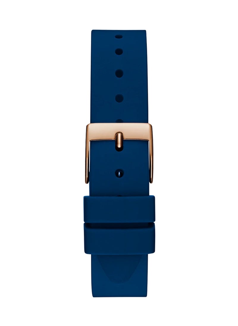 GUESS Ladies Blue Rose Gold Tone Analog Watch GW0745L4 - 34mm  - Image 4