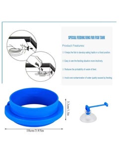 Generic 3 Pack Fish Feeding Rings Round, Square and Round Height Upgraded, Floating Food Feeder with Suction Cup for Aquarium Fish Tank  - Image 3
