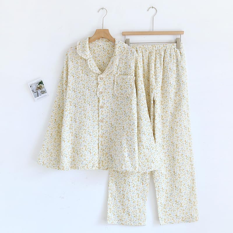 Vhitler Linen Set Coquette Womens Pajamas Set Summer Lounge Sets for Women Old Money Aesthetic (Floral01,L,Large) - Image 3