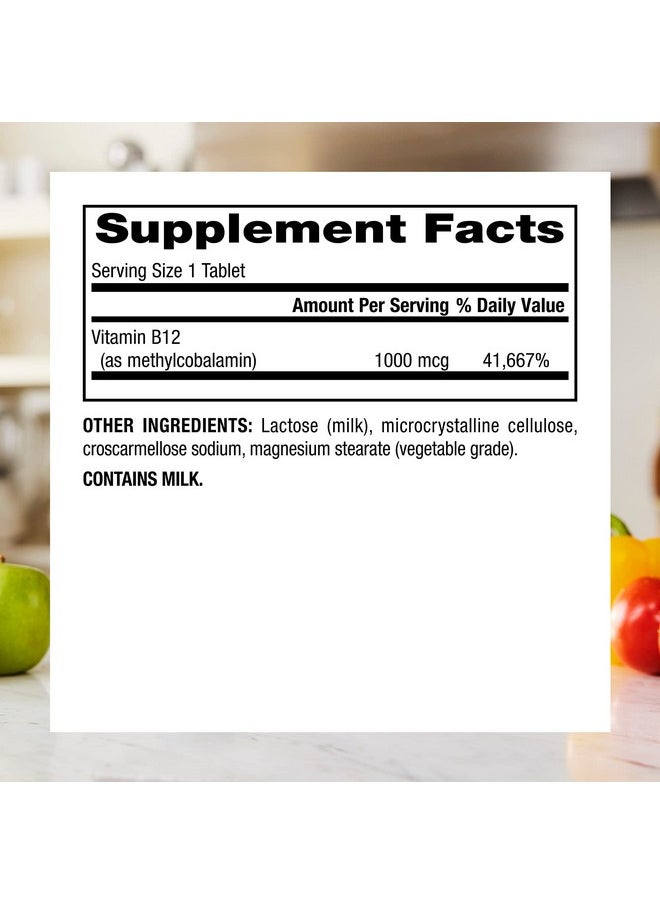 Webber naturals فيتامين ب12 1000 ميكروجرام 150 قرص سريع الذوبان يدعم إنتاج الطاقة والتمثيل الغذائي خالي من الجلوتين نونجمو نباتي  - Image 4