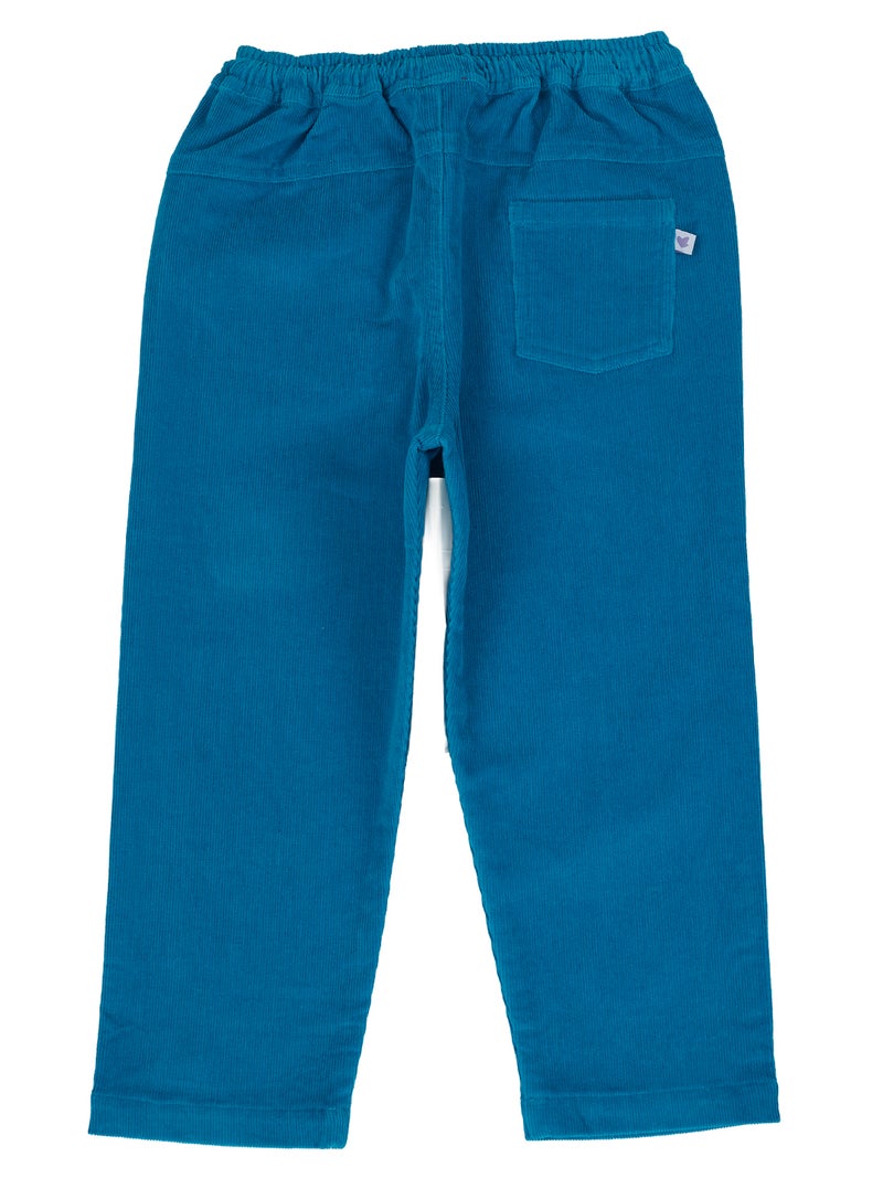Pranava Corduroy Full Length Pants for Kids - Tobermerry Teal - Image 3