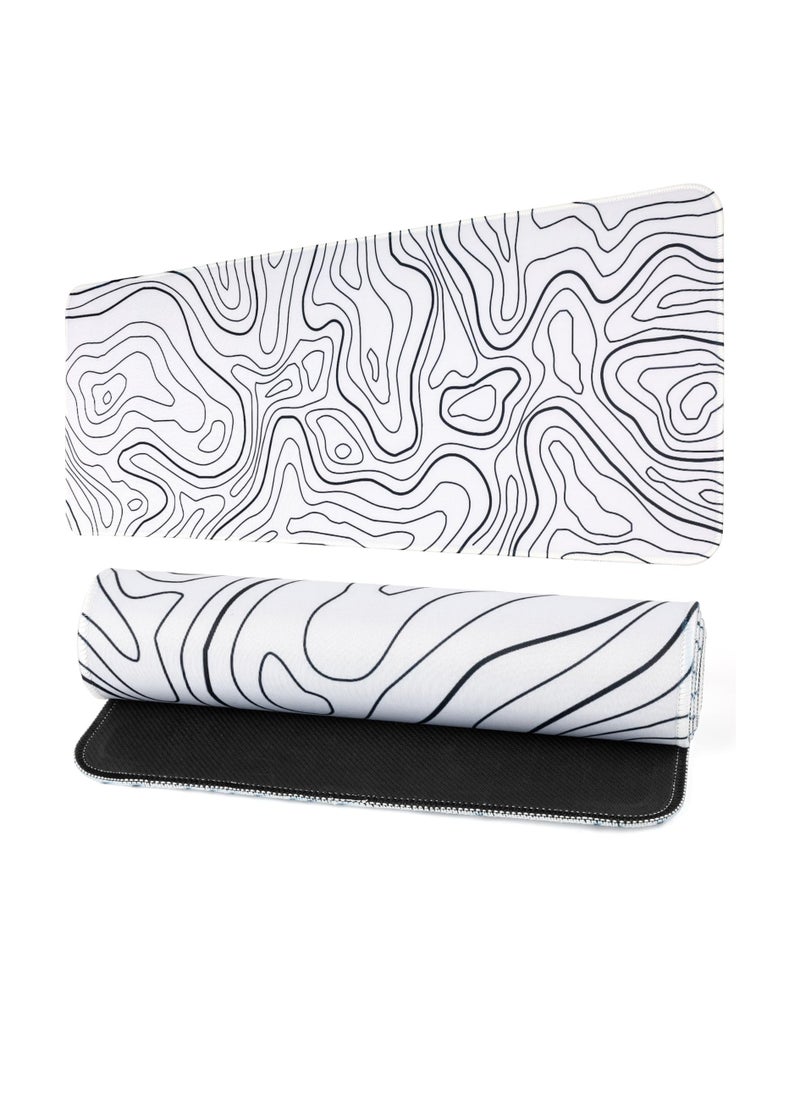 FlashHawk Large Mouse Pad, 900*400mm Size, Anti-Skid Gaming Mouse Pad, Office Desk Mat Desk Pad, for Computers Laptop Blue/White Gradient Design, for Gamers and Professionals  - Image 1